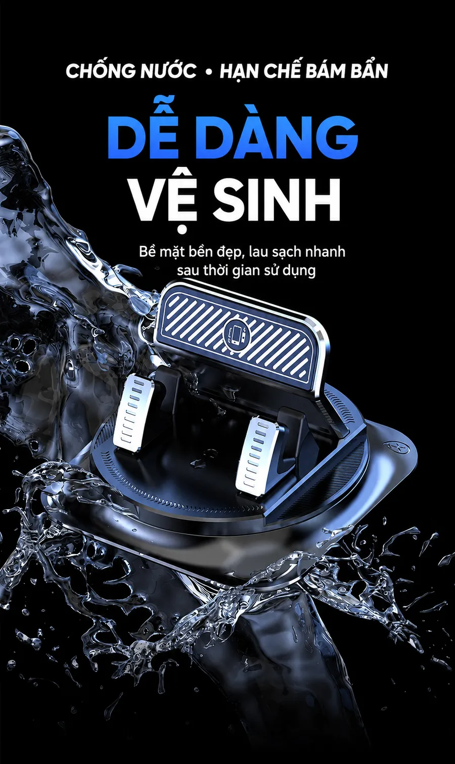 Giá đỡ điện thoại ô tô xoay 360° – hình 5