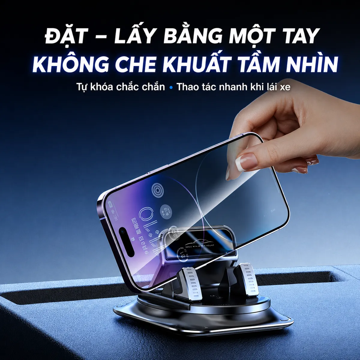 Giá đỡ điện thoại ô tô xoay 360° – ảnh 9