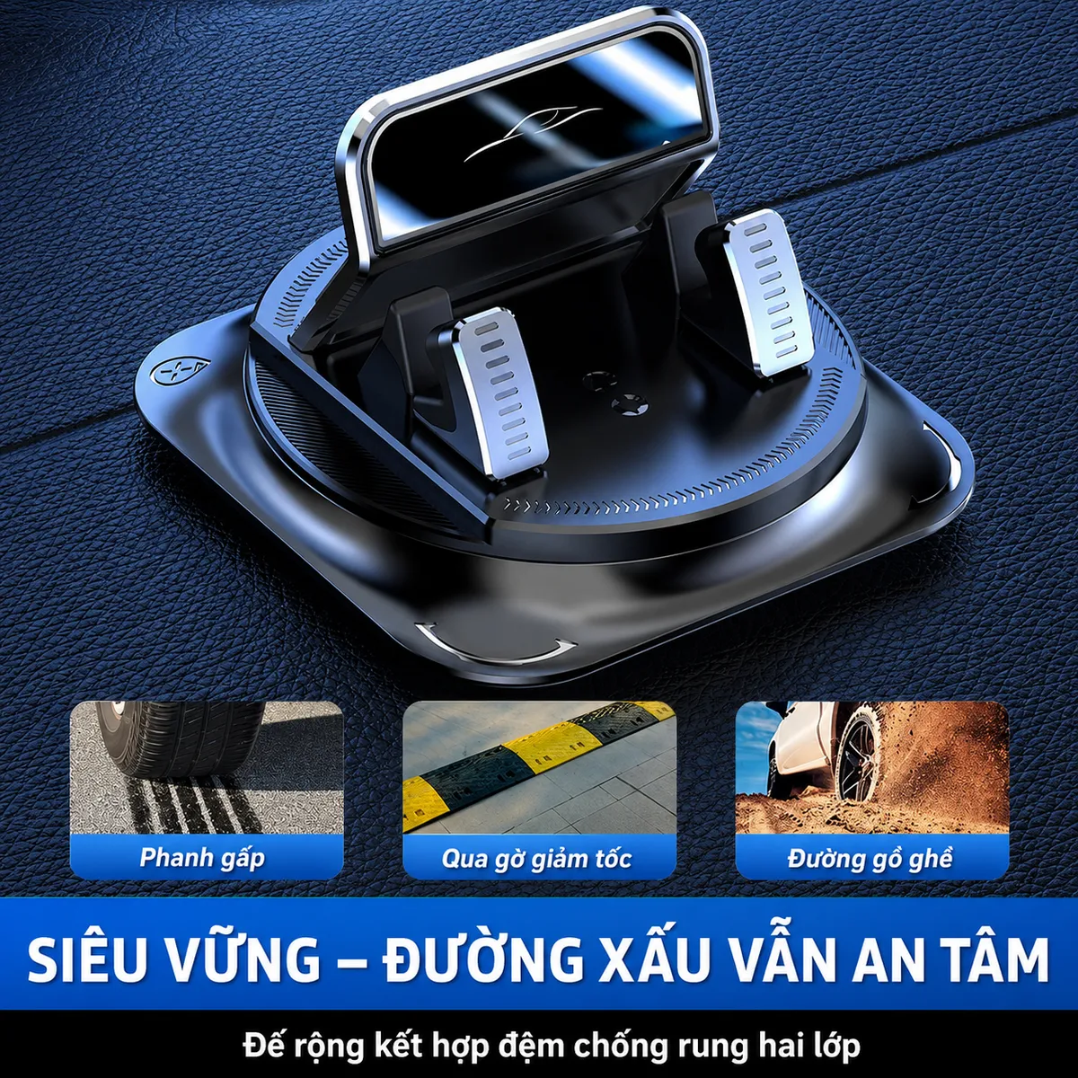 Giá đỡ điện thoại ô tô xoay 360° – ảnh 8